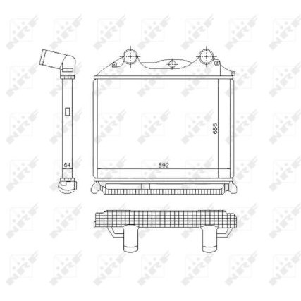 Слика на интеркулер NRF 30204 за камион MAN TGA 26.430, 26.440 FDC, FDLC, FDLRC, FDRC, FNHLC, FVHLC - 430 коњи дизел