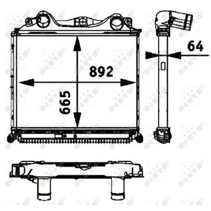 Слика на интеркулер NRF 30205 за камион MAN TGX 18.640 - 260 коњи бензин