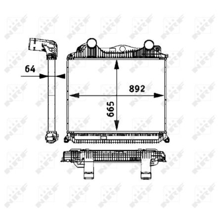 Слика на интеркулер NRF 30206 за камион MAN TGA 18.310, 18.320 FC, FLC, FLLC, FLLRC, FLLRW, FLLW, FLRC, FRC - 310 коњи дизел