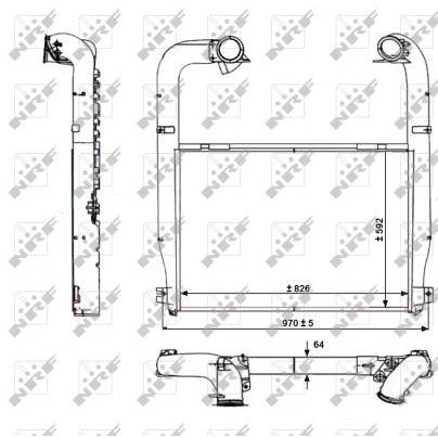 Слика на интеркулер NRF 30223 за камион Scania P,G,R,T Series G 480, R 480 - 480 коњи дизел