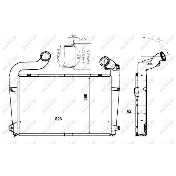 Слика на интеркулер NRF 30224 за камион Scania P,G,R,T Series G 340, R 340 - 340 коњи дизел