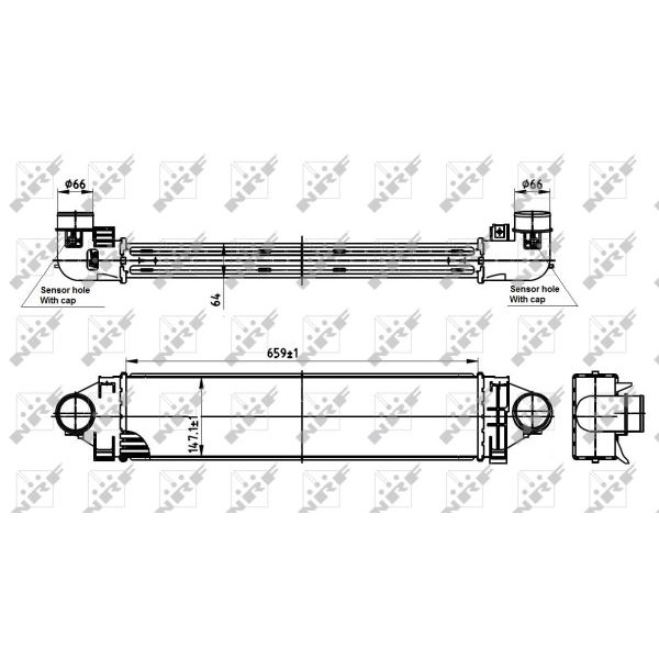 Слика на интеркулер NRF 30304 за Land Rover Discovery Sport (LC) 2.2 D 4WD - 150 коњи дизел