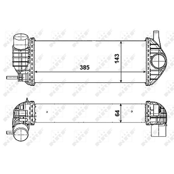 Слика на интеркулер NRF 30468 за Renault Kangoo Be Bop (KW0-1) 1.5 dCi 75 - 75 коњи дизел