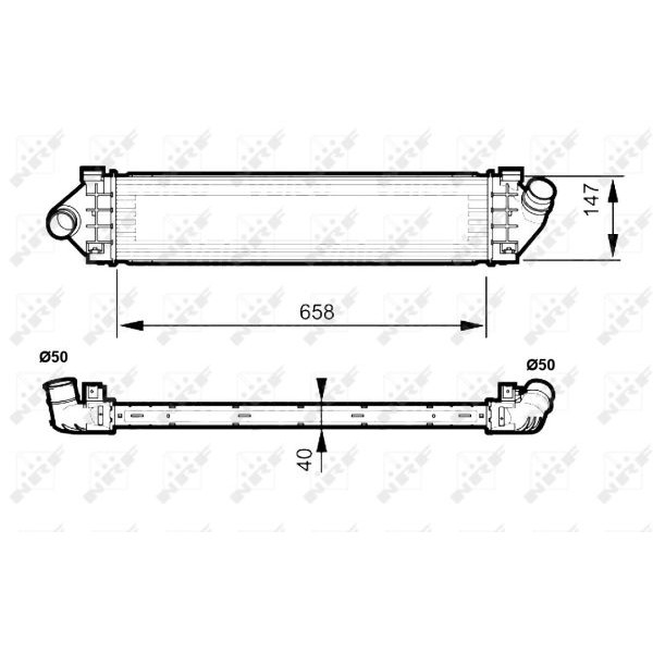 Слика на интеркулер NRF 30515 за Ford Mondeo 4 Turnier 1.6 TDCi - 115 коњи дизел