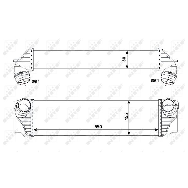 Слика на интеркулер NRF 30523 за BMW 5 Sedan F10 518 d - 163 коњи дизел