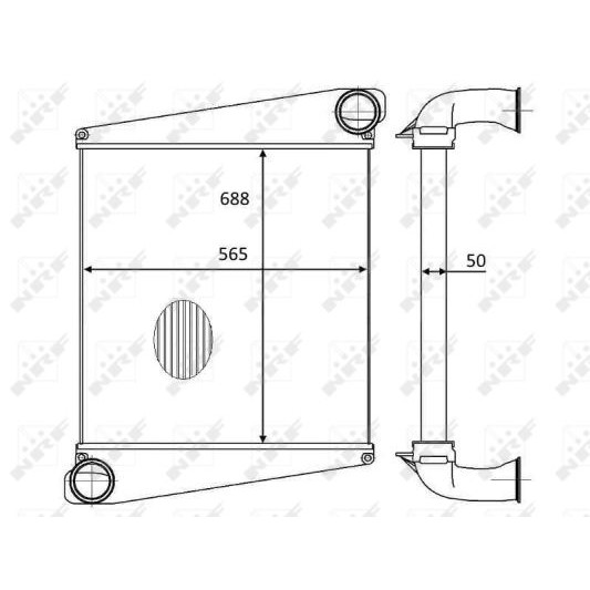 Слика на интеркулер NRF 30557 за камион Volvo FL 614 - 209 коњи дизел