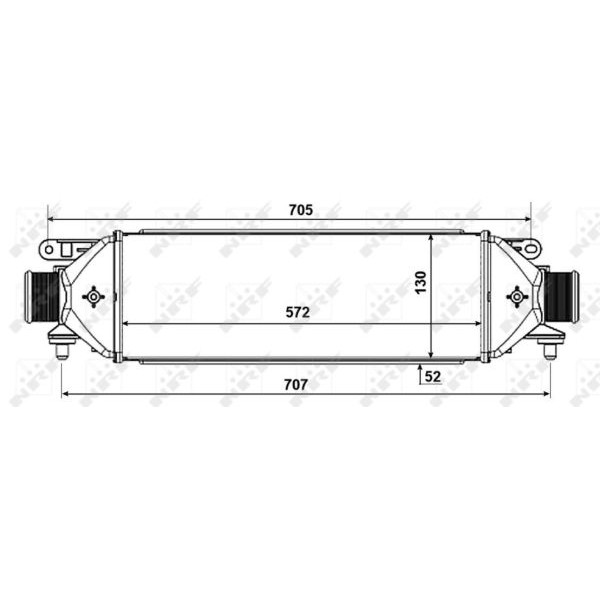 Слика на интеркулер NRF 30752 за Fiat Doblo Cargo 263 1.3 D Multijet - 90 коњи дизел