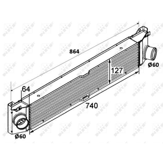 Слика на интеркулер NRF 30798 за Citroen Jumper BOX 2.2 HDi 120 - 120 коњи дизел