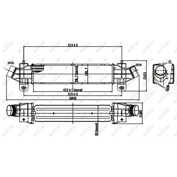 Слика на интеркулер NRF 30840 за Lada Diva (21099) 1300 - 63 коњи бензин