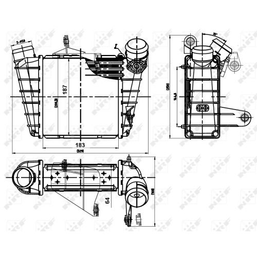 Слика на интеркулер NRF 30842 за Daihatsu Charade MK2 G11,G30 1.0 D (G30) - 37 коњи дизел