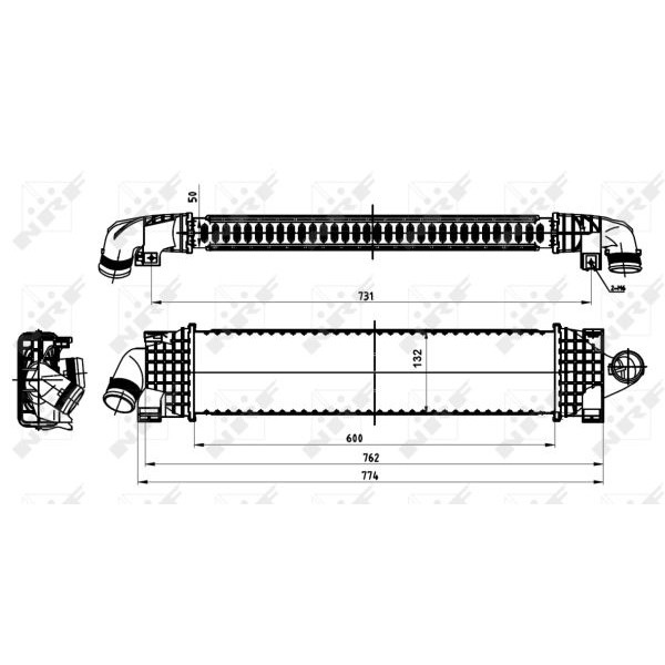 Слика на интеркулер NRF 30870 за Ford Focus 2 Saloon (da) 1.6 TDCi - 100 коњи дизел