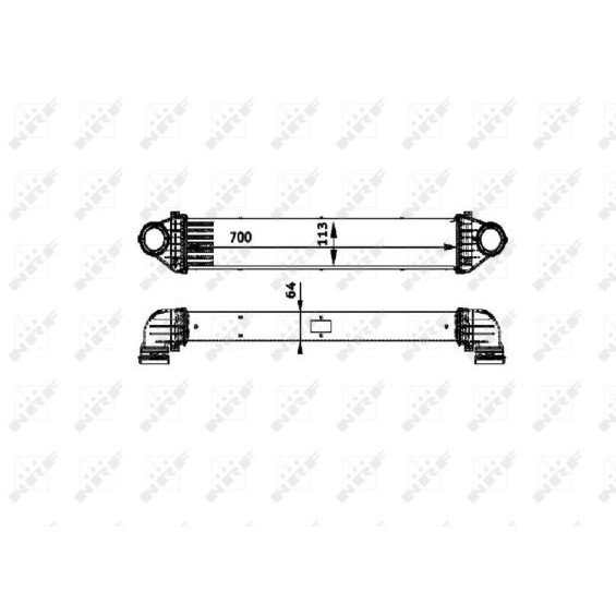 Слика на интеркулер NRF 30900 за Mercedes B-Class (w245) B 200 TURBO (245.234) - 193 коњи бензин