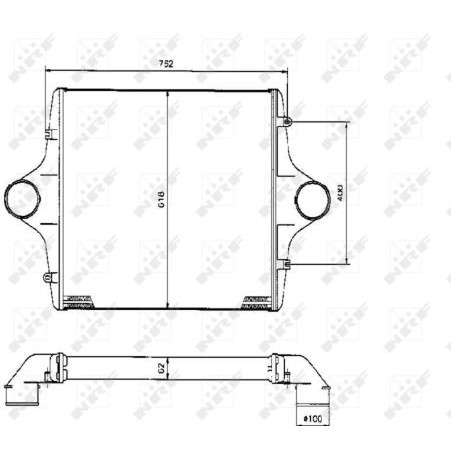 Слика на интеркулер NRF 309015 за камион MAN F 90 19.242 FS,19.242 FLS,19.242 FLLS - 241 коњи дизел