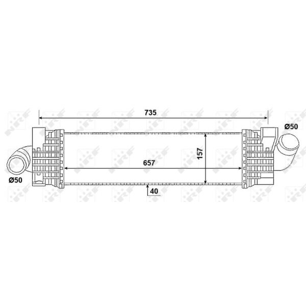 Слика на интеркулер NRF 30906 за Ford Focus 2 Estate (daw) 2.0 TDCi - 110 коњи дизел