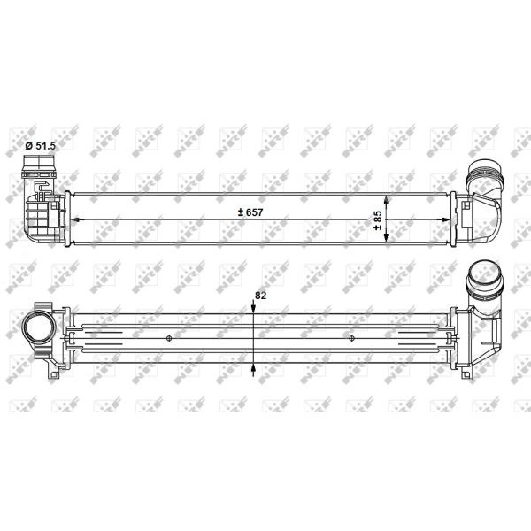 Слика на интеркулер NRF 30916 за Renault Fluence (L30) 1.5 dCi (L30B) - 106 коњи дизел