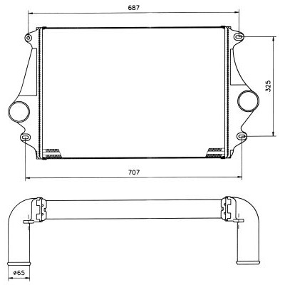 Слика на интеркулер NRF 309338 за камион MAN M 2000 L 15.224 LK, LRK, LK-L - 220 коњи дизел