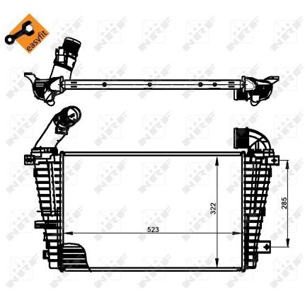 Слика на интеркулер NRF EASY FIT 30302 за Opel Astra H Van 1.3 CDTI - 90 коњи дизел