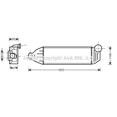 Слика на интеркулер PRASCO FD4308 за Ford Mondeo 1 Estate (BNP) 1.8 TD - 90 коњи дизел