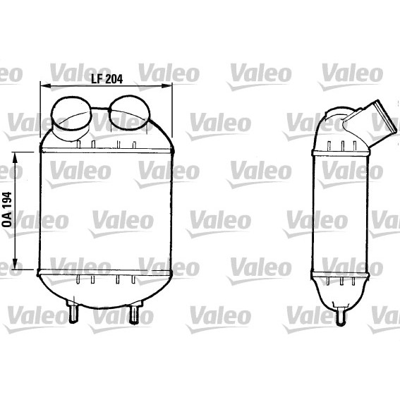 Слика на интеркулер VALEO 816610 за Renault 21 Saloon 2.1 Turbo-D (L48A, L48W, L487, L488) - 88 коњи дизел