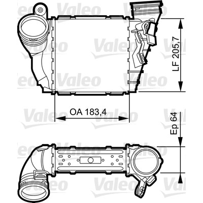 Слика на интеркулер VALEO 817557 за Skoda Octavia Estate (1U5) 1.9 TDI - 100 коњи дизел