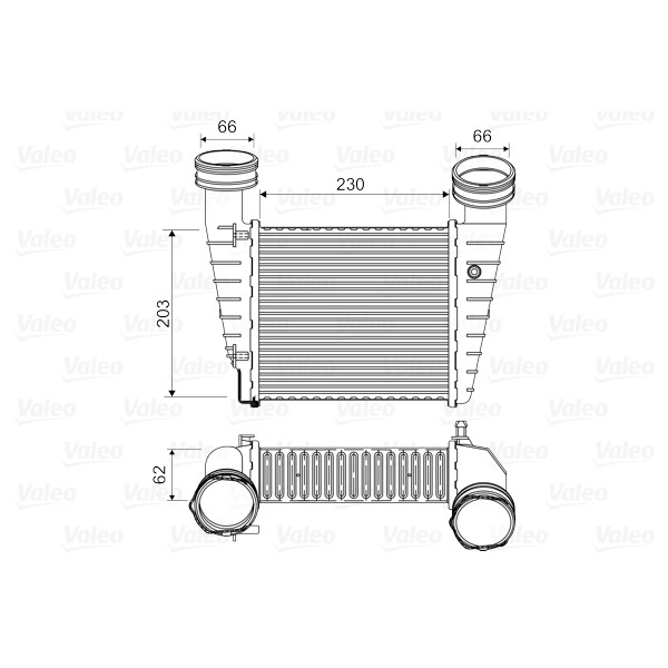 Слика на интеркулер VALEO 817938 за Lada Cevaro (2108, 2109) 1300 - 65 коњи бензин