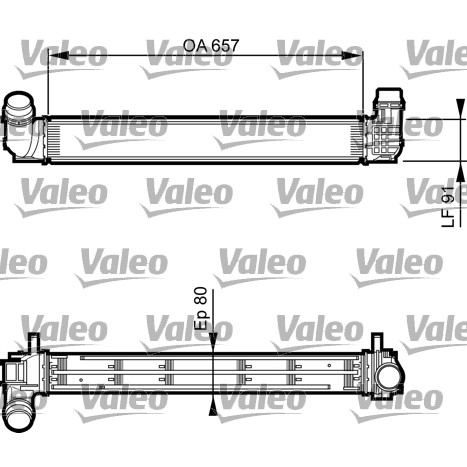 Слика на интеркулер VALEO 818269 за Renault Megane 4 Hatchback 1.2 TCe 130 (B9MR) - 130 коњи бензин