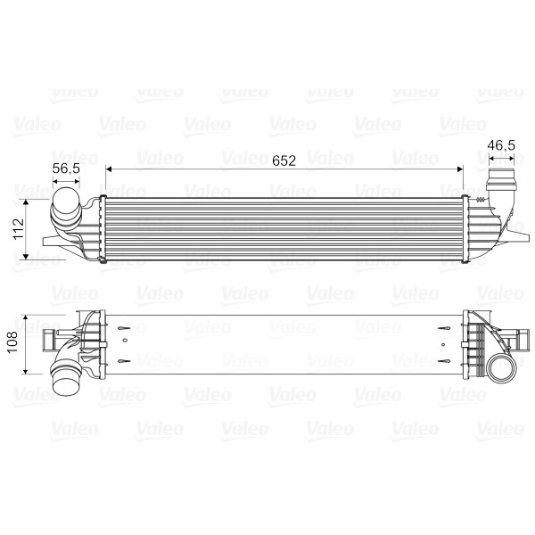 Слика на интеркулер VALEO 818330 за Renault Laguna 3 (BT0-1) 2.0 dCi GT (BT1E, BT1N) - 178 коњи дизел