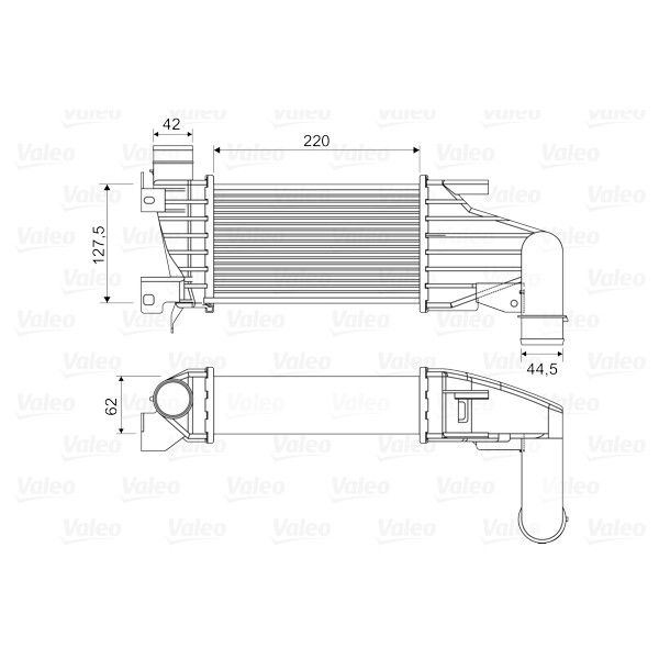 Слика на интеркулер VALEO 818555 за CHEVROLET CAPTIVA C100,C140 2.2 D 4WD - 184 коњи дизел