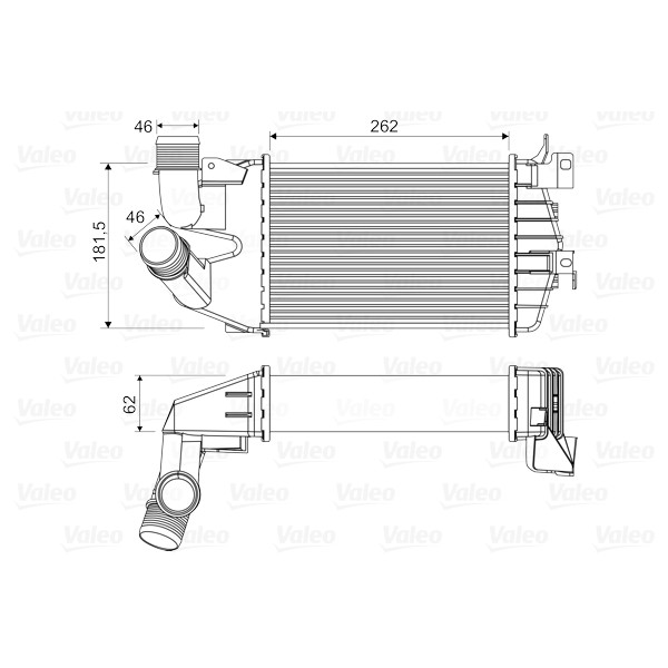 Слика на интеркулер VALEO 818556 за Opel Astra H Sport hatch 1.9 CDTI - 120 коњи дизел