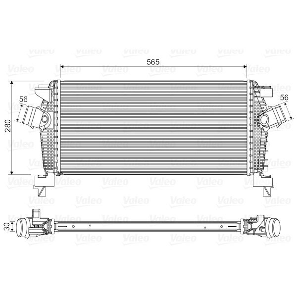 Слика на интеркулер VALEO 818565 за Alfa Romeo 75 (162b) 1.8 Turbo i.e. (162.B1E) - 155 коњи бензин