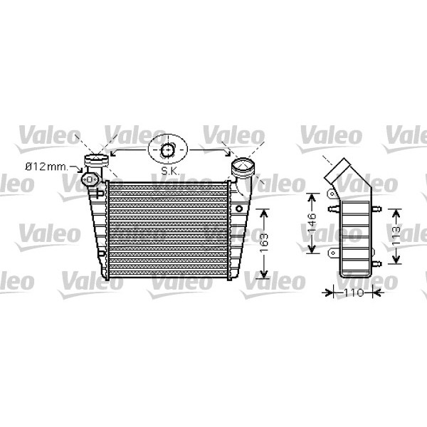 Слика на интеркулер VALEO 818720 за Skoda Superb Sedan (3U4) 2.0 - 115 коњи бензин