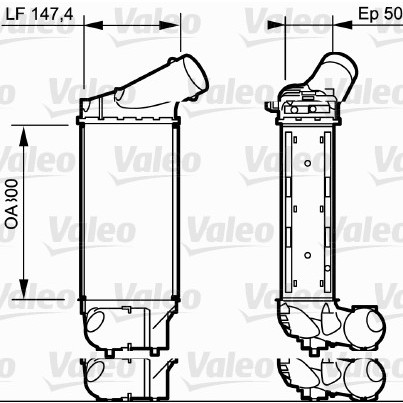 Слика на интеркулер VALEO 818836 за Citroen C4 Coupe LA 2.0 HDi - 140 коњи дизел