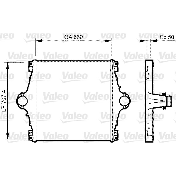 Слика на интеркулер VALEO NEW ORIGINAL PART 818776 за камион Iveco Eurostar LD 240 E 52 PS - 514 коњи дизел