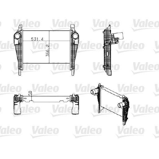 Слика на интеркулер VALEO NEW ORIGINAL PART 818778 за камион Iveco Eurocargo 130 E 24 K tector, 130 E 24 DK tector - 240 коњи дизел