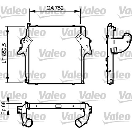 Слика на интеркулер VALEO NEW ORIGINAL PART 818781 за камион Mercedes Actros 1996 2653 K, 2653 LK - 530 коњи дизел