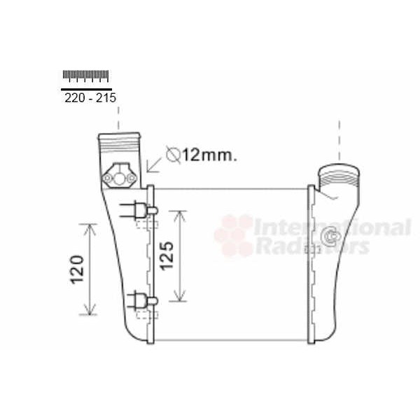 Слика на интеркулер VAN WEZEL 03004333 за Audi A4 Avant (8ED, B7) 2.0 TFSI - 220 коњи бензин