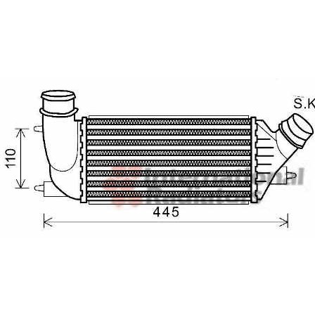 Слика на интеркулер VAN WEZEL 09004270 за Citroen C8 EA,EB 2.0 HDi 165 - 163 коњи дизел