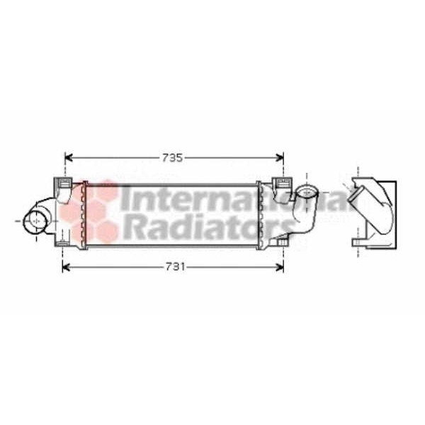 Слика на интеркулер VAN WEZEL 18004366 за Ford Focus 2 Saloon (da) 1.6 TDCi - 90 коњи дизел