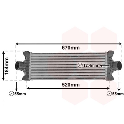 Слика на интеркулер VAN WEZEL 18014710 за Ford Transit Platform 2.2 TDCi - 100 коњи дизел