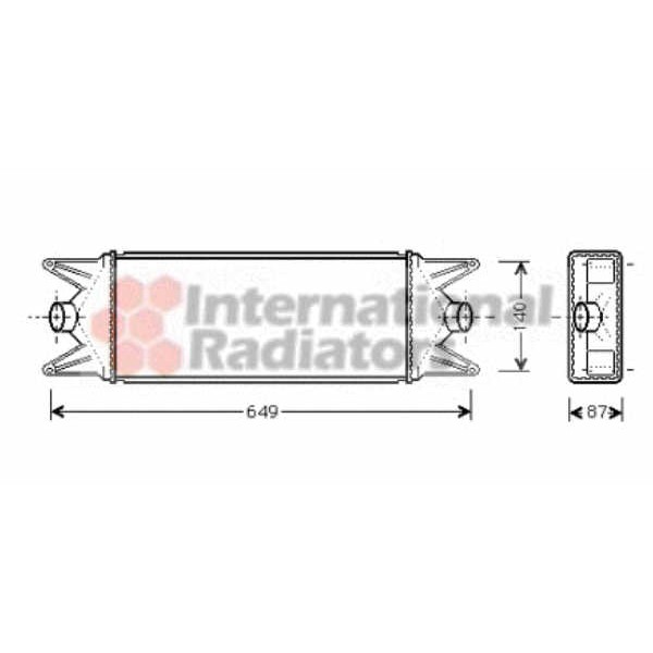 Слика на интеркулер VAN WEZEL 28004045 за камион Iveco Daily 2 Bus Box 29 L 9 V - 84 коњи дизел