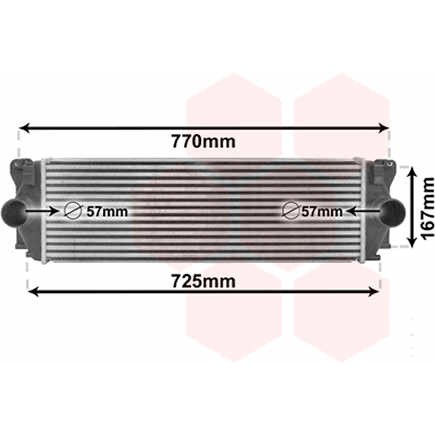 Слика на интеркулер VAN WEZEL 30004396 за Opel Sintra 2.2 i 16V - 141 коњи бензин