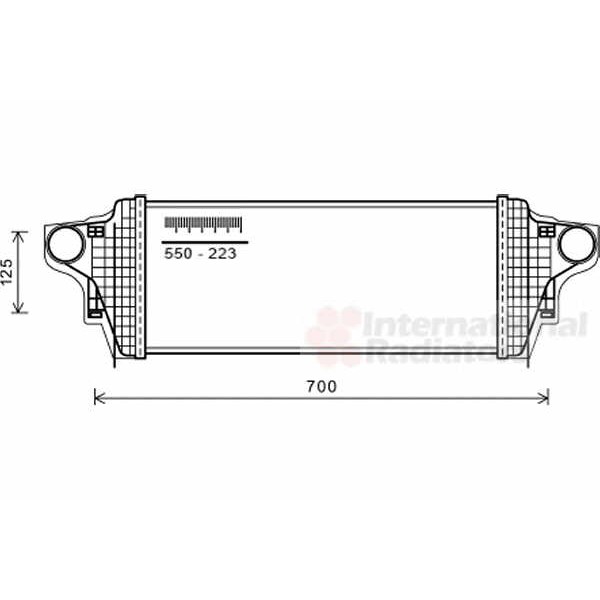 Слика на интеркулер VAN WEZEL 30004551 за Mercedes R-class (w251,v251) R 280 CDI (251.121, 251.026, 251.126) - 190 коњи дизел