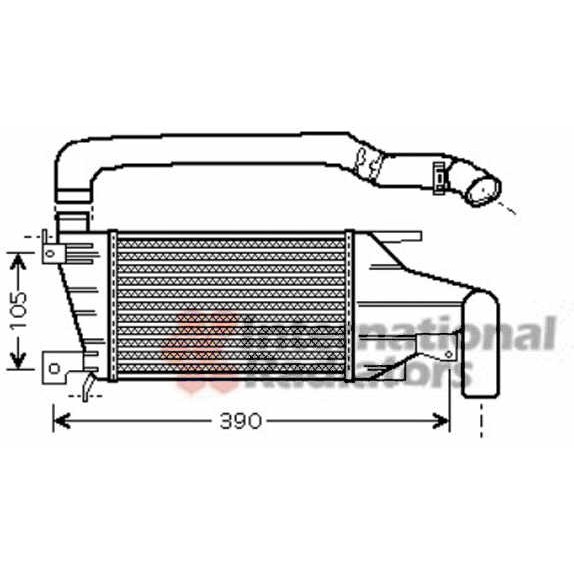 Слика на интеркулер VAN WEZEL 37004417 за Opel Astra H Hatchback 1.7 CDTI - 100 коњи дизел