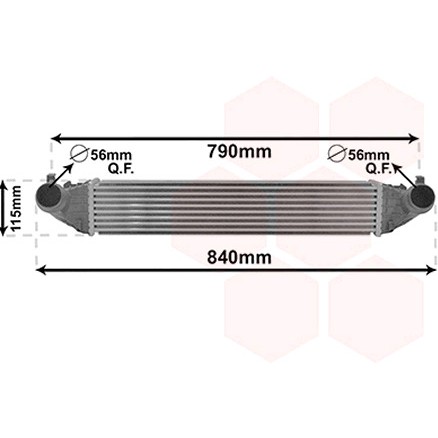 Слика на интеркулер VAN WEZEL 37014704 за Opel Astra K (B16) 1.6 CDTi (68) - 160 коњи дизел