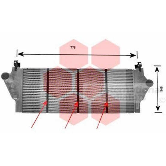 Слика на интеркулер VAN WEZEL 43004295 за Renault Laguna 2 Grandtour (KG0-1) 1.9 dCi (KG1A, KG1W) - 110 коњи дизел