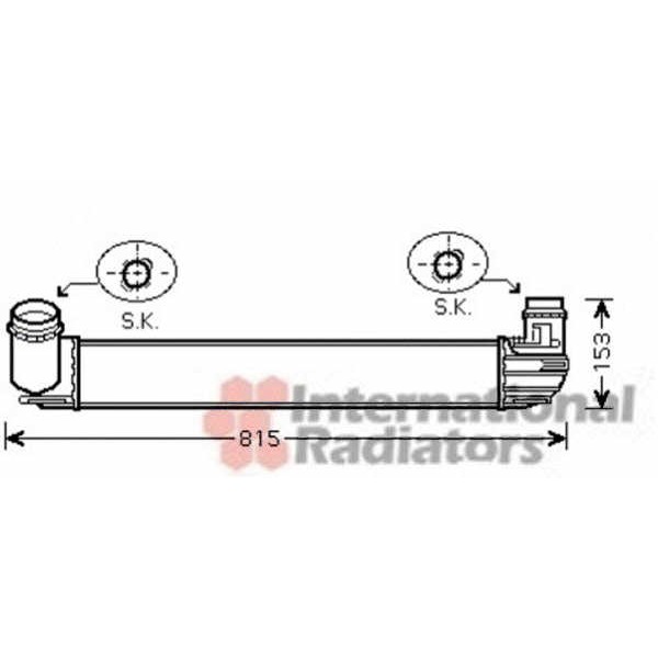 Слика на интеркулер VAN WEZEL 43004412 за Ford Escort MK 4 (gaf,awf,abft) 1.6 D - 54 коњи дизел