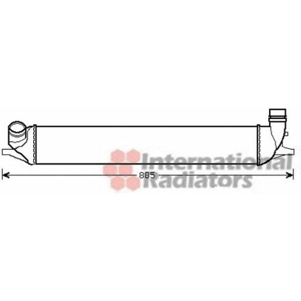 Слика на интеркулер VAN WEZEL 43004426 за Renault Laguna 3 Grandtour (KT0-1) 2.0 16V Turbo - 170 коњи бензин