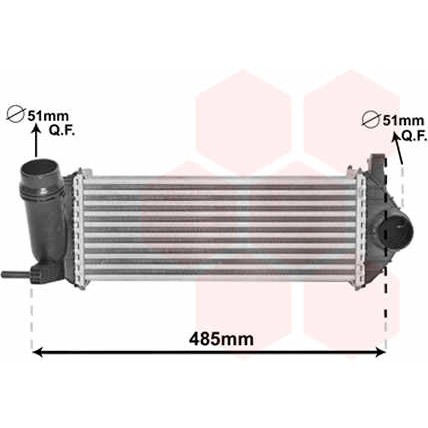 Слика на интеркулер VAN WEZEL 43004615 за Mercedes Citan Kombi (415) 111 CDI (415.703) - 110 коњи дизел