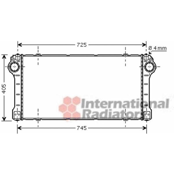 Слика на интеркулер VAN WEZEL 53004565 за Toyota Avensis Saloon (T27) 2.0 D-4D - 126 коњи дизел