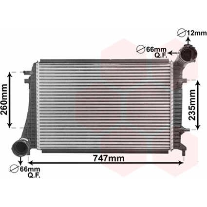 Слика на интеркулер VAN WEZEL 58004268 за Audi A3 (8P1) 1.9 TDI - 105 коњи дизел